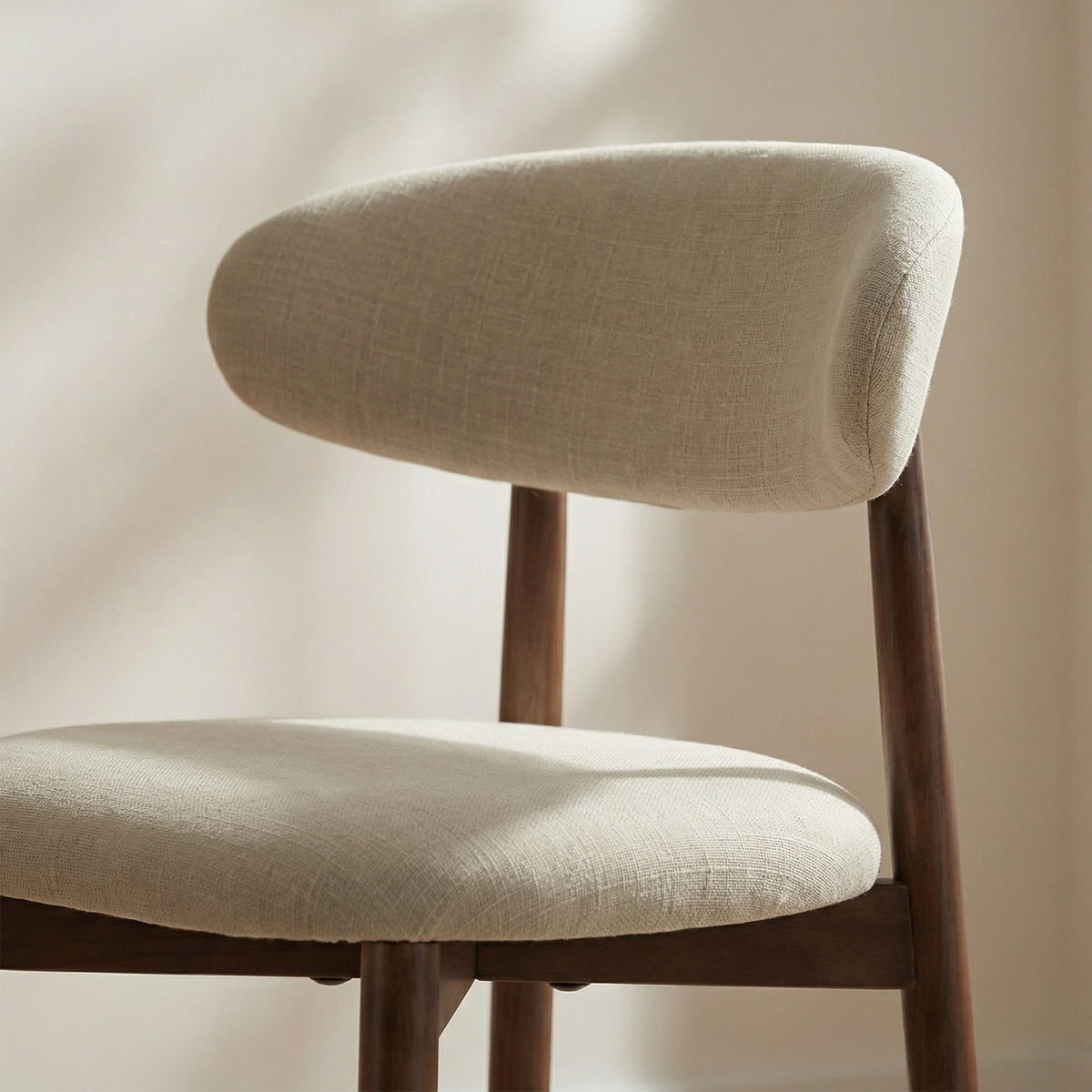 COLAMY ARLA Upholstered Wooden Scandi Minimalist Counter Height Bar Stool