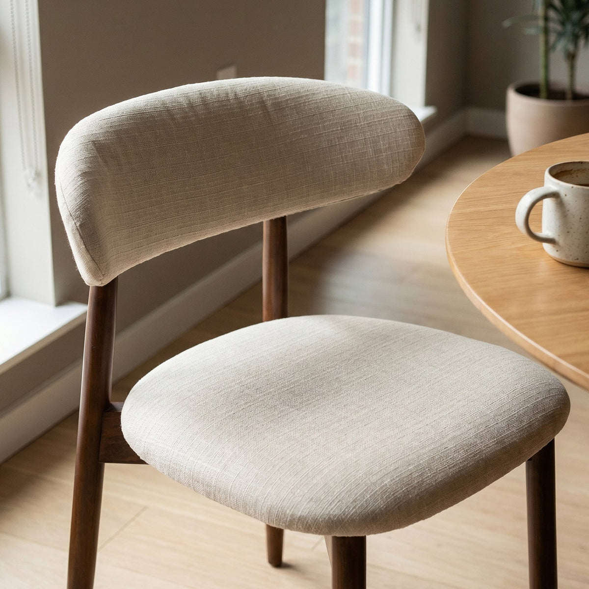COLAMY NOYA Mid-Century Modern Upholstered Dining Chair