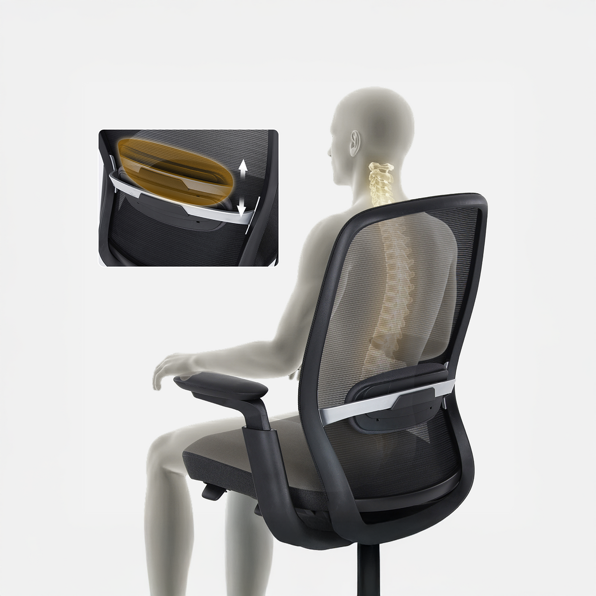 COLAMY AETHER Ergonomic Middle Back Mesh Office Chair