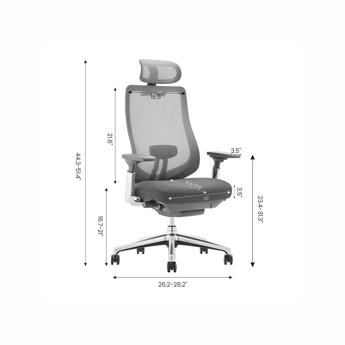 COLAMY ATLAS Ergonomic High Back Mesh Office Chair | BIFMA Certified