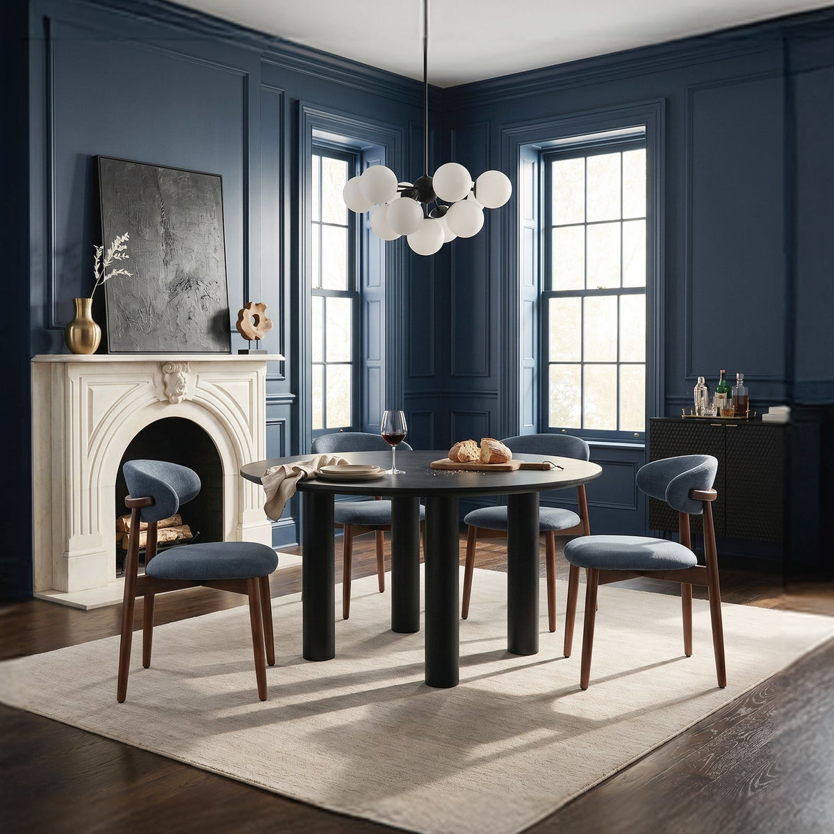 COLAMY NOYA Mid-Century Modern Upholstered Dining Chair