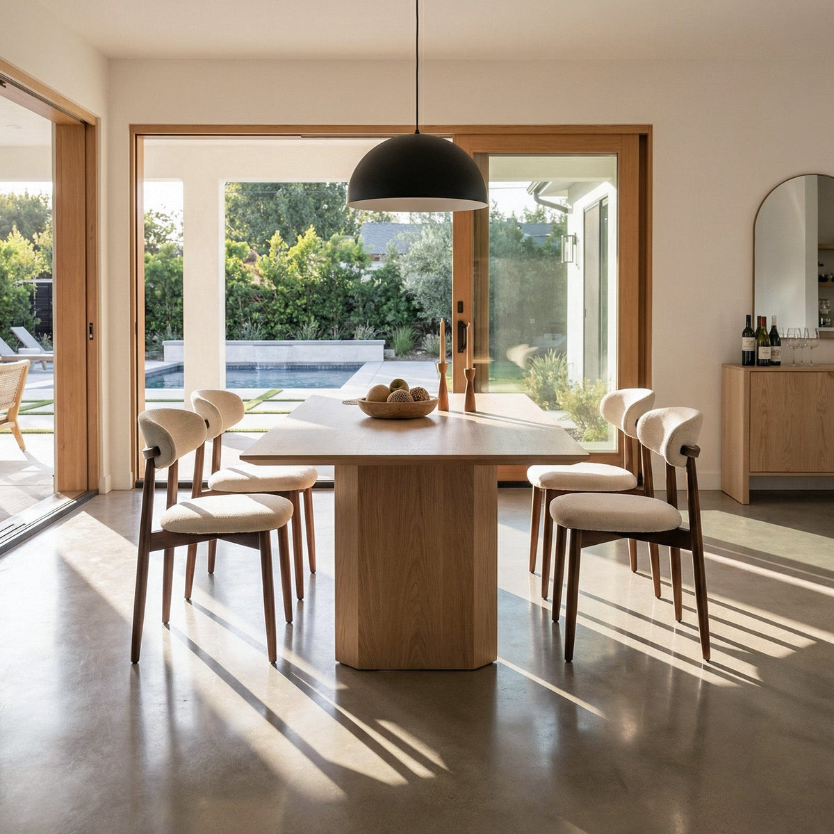 COLAMY NOYA Mid-Century Modern Upholstered Dining Chair