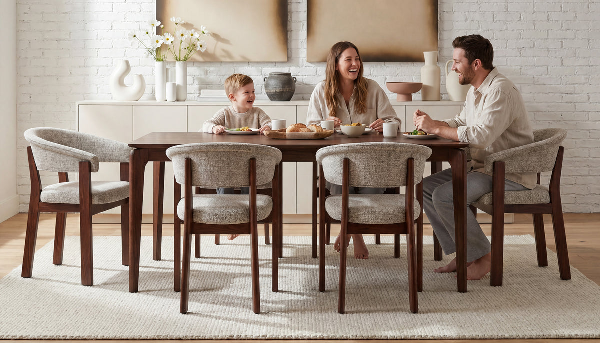 COLAMY HALO Luxe Fully Assembled Upholstered Dining Chair
