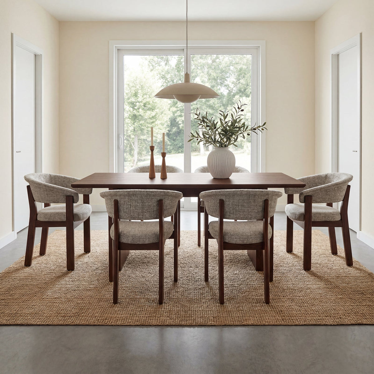 COLAMY HALO Luxe Fully Assembled Upholstered Dining Chair