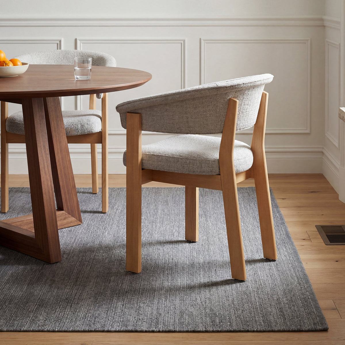 COLAMY HALO Luxe Fully Assembled Upholstered Dining Chair