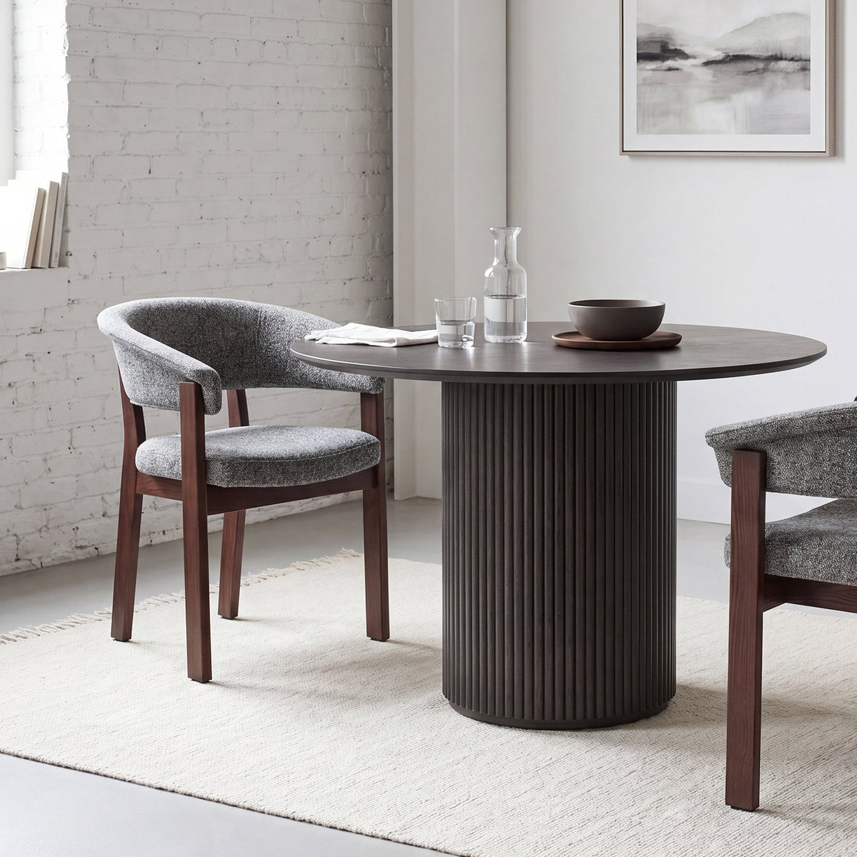 COLAMY HALO Luxe Fully Assembled Upholstered Dining Chair