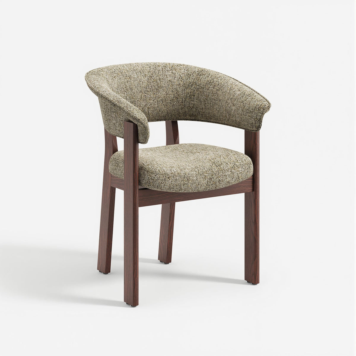 COLAMY HALO Luxe Fully Assembled Upholstered Dining Chair