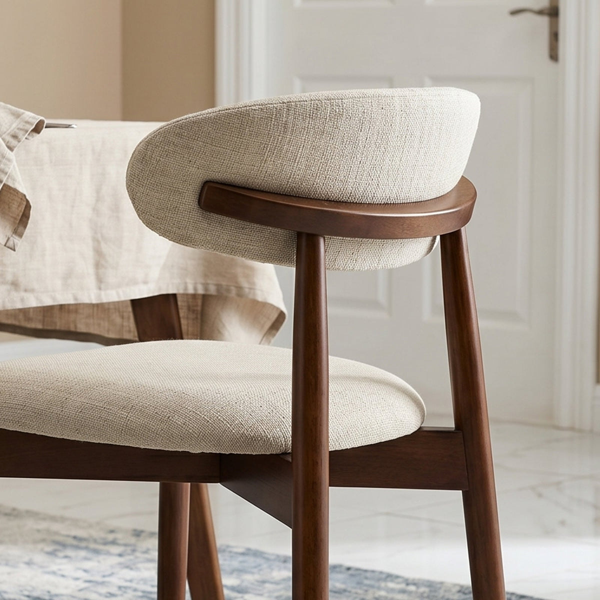COLAMY NOYA Mid-Century Modern Upholstered Dining Chair