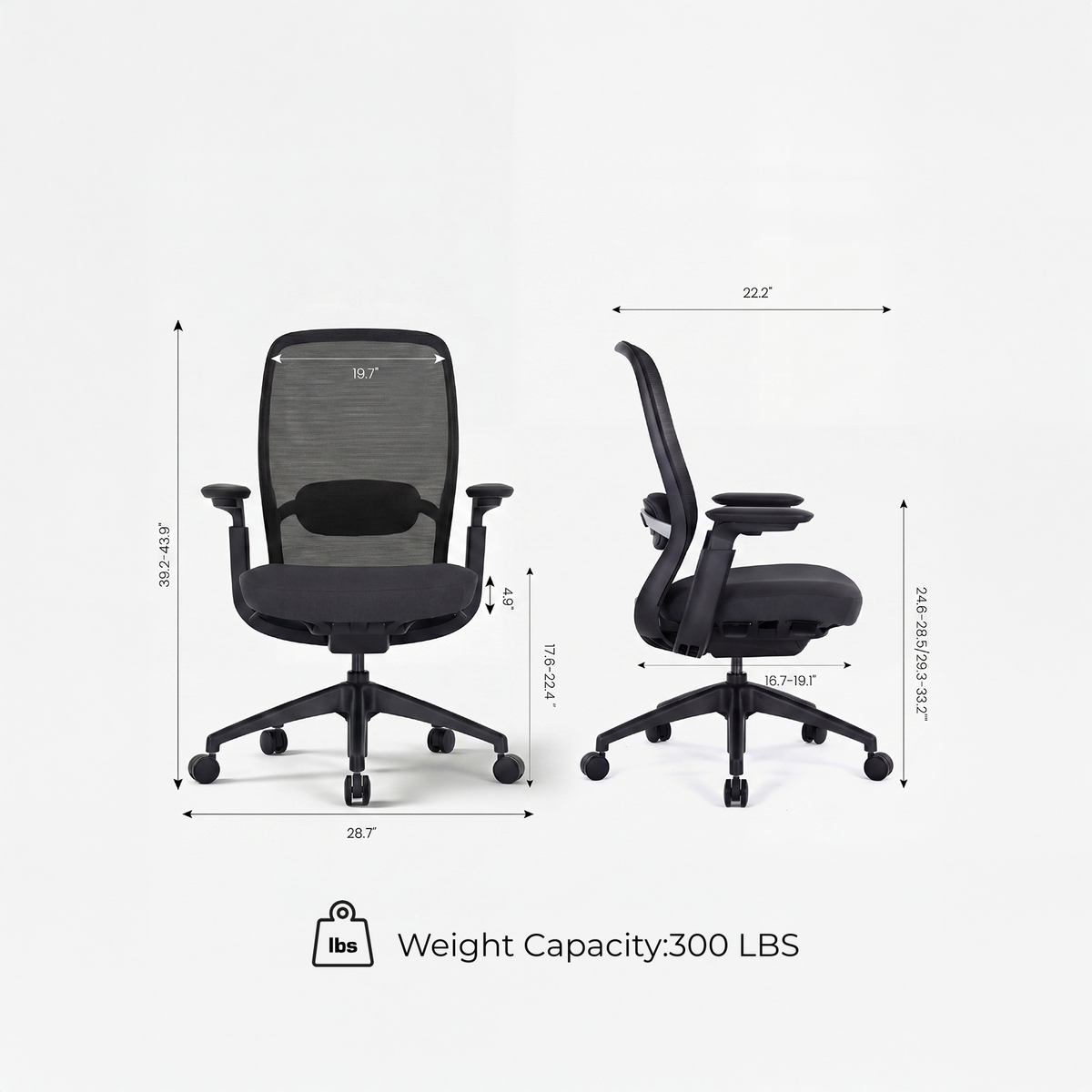 COLAMY AETHER Ergonomic Middle Back Mesh Office Chair