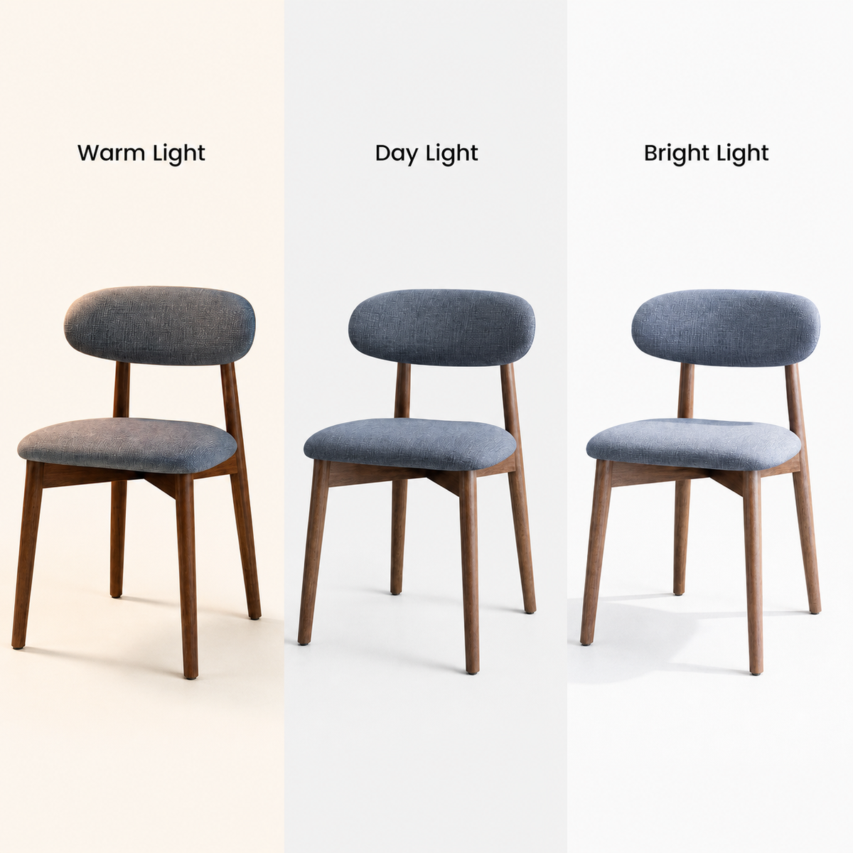 COLAMY NOYA Mid-Century Modern Upholstered Dining Chair