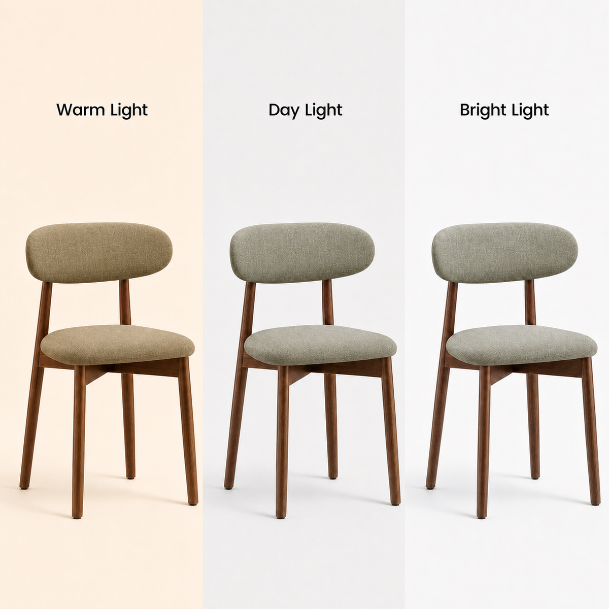 COLAMY NOYA Mid-Century Modern Upholstered Dining Chair