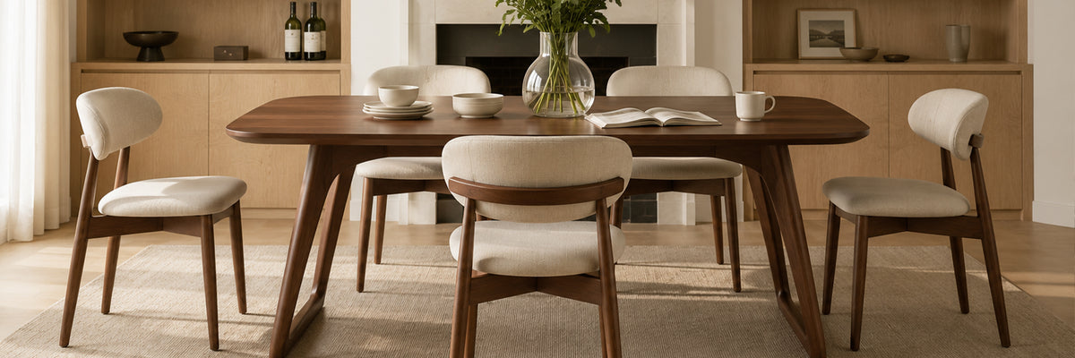 COLAMY NOYA Mid-Century Modern Upholstered Dining Chair